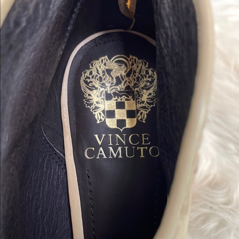 #0174-C Vince Camuto Smooth Leather Cream Open Toe High-Heeled Booties-6.5 - Picture 2 of 12
